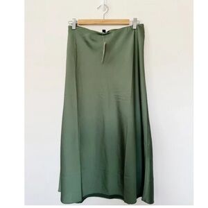 J Crew Gwyneth slip skirt NWT Green